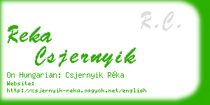 reka csjernyik business card