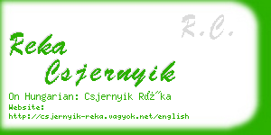 reka csjernyik business card